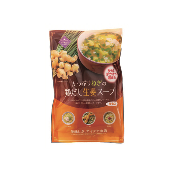たっぷりねぎの鶏だし生姜スープ